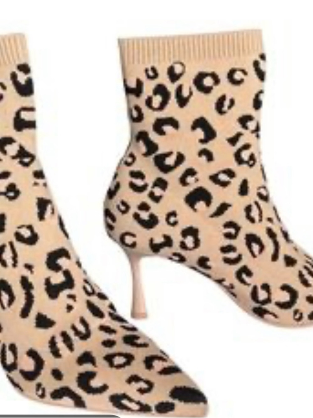 Never worn Leopard Print Sock Booties